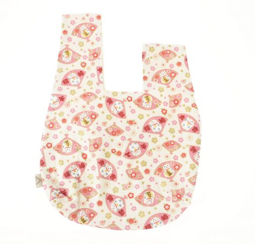 日式御結手挽包 tote bag-粉紅招財貓